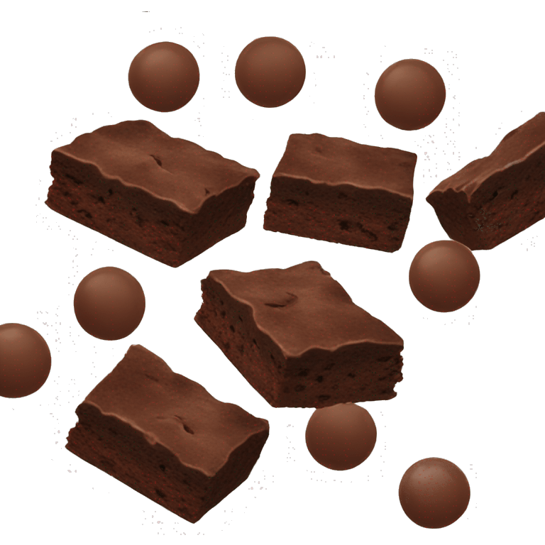 Chocolate brownie emoji