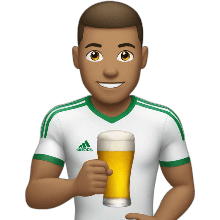 mbappé qui boit une bière emoji