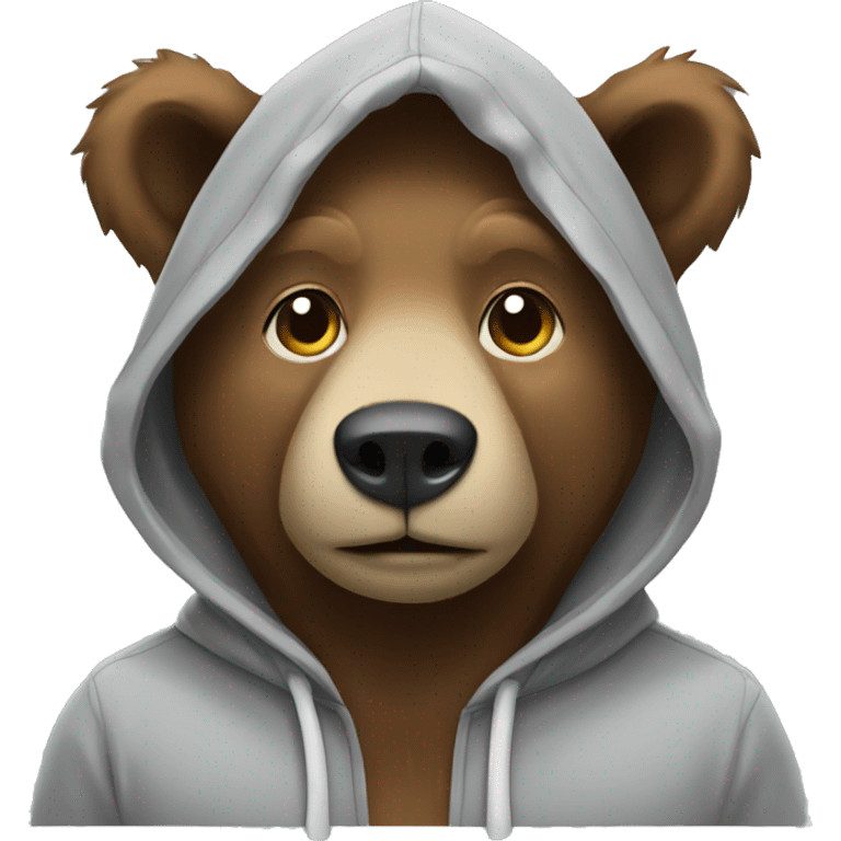 Bear with hoodie emoji