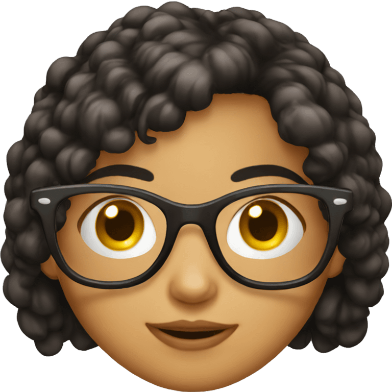 Latin crazy girl with glasses emoji