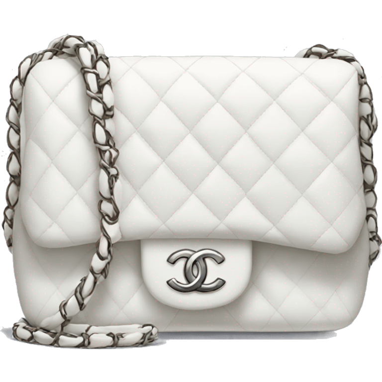 White Chanel bag emoji