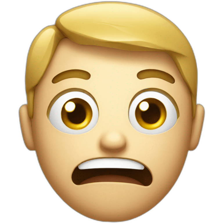 Android cartoon having eyes and surprised emoji