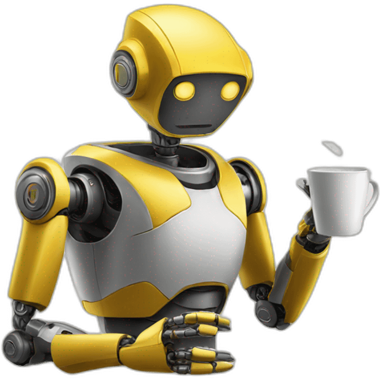 ROBOT DRINKING TEA lipton emoji