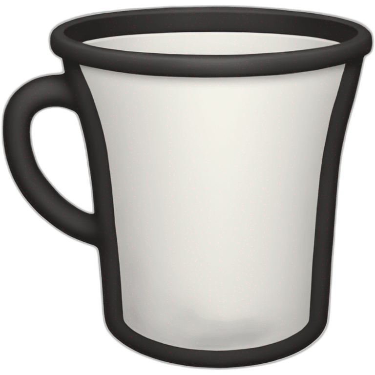 black outlined cup emoji