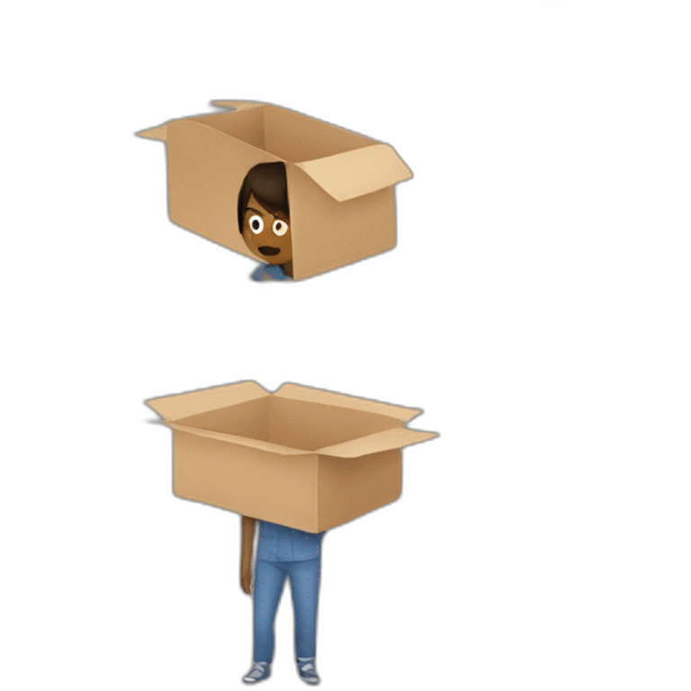 people wearing empty boxes emoji