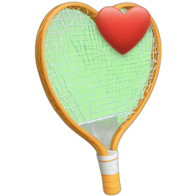 Badminton heart emoji