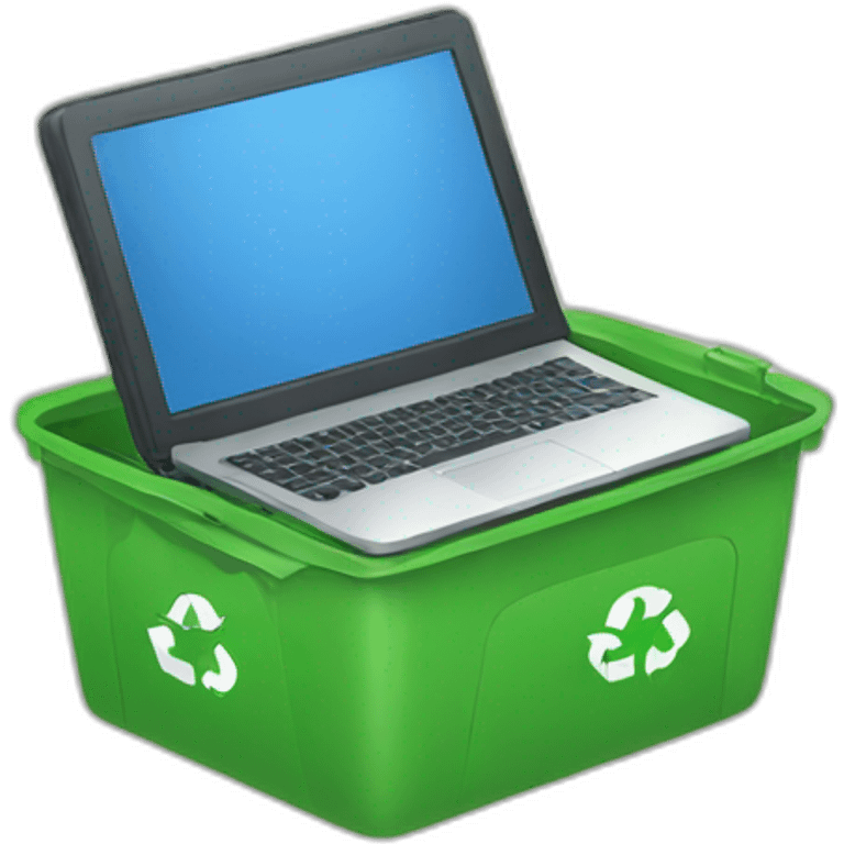 laptop recycle emoji