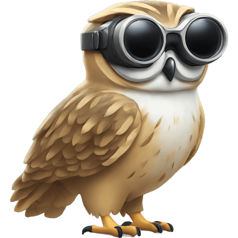 owl with virtual reality glasses emoji