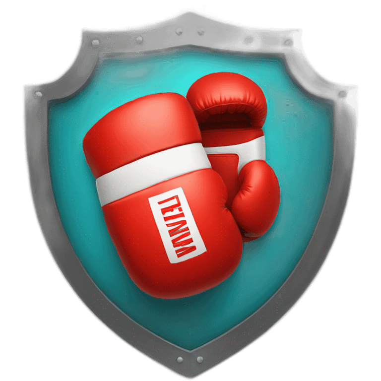 boxing gloves in a shield  emoji