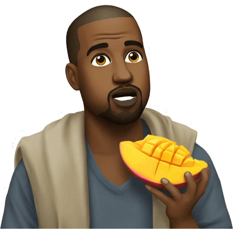 Kanye west eating mango emoji