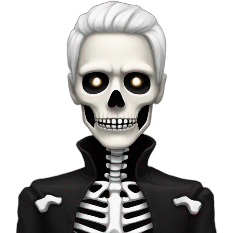 Goth Man with Skeleton paint face emoji