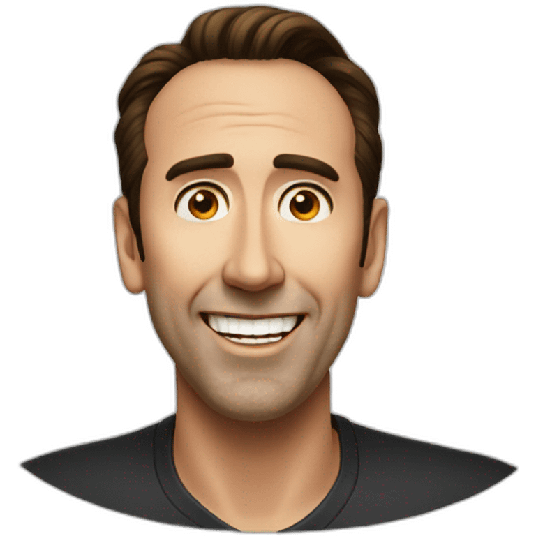 Nicolas Cage smiling fanatically emoji