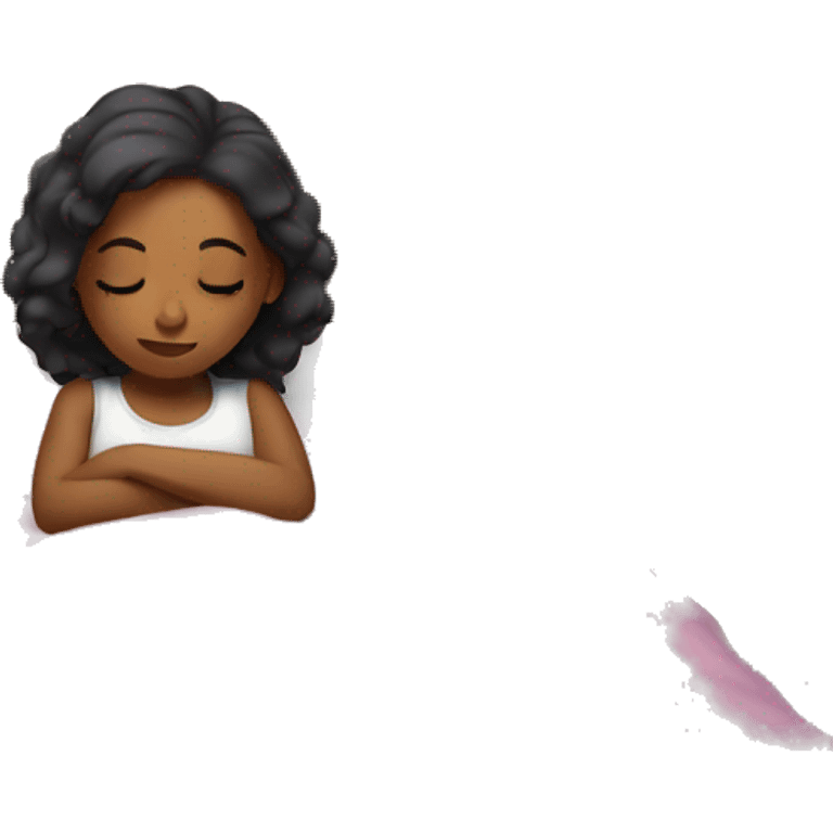 Girl sleeping on bed  emoji