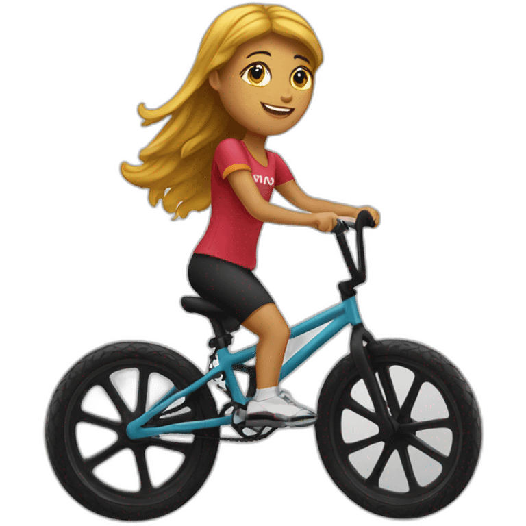 bmx girl rider emoji