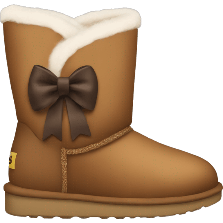 Brown ugg boots with bow emoji