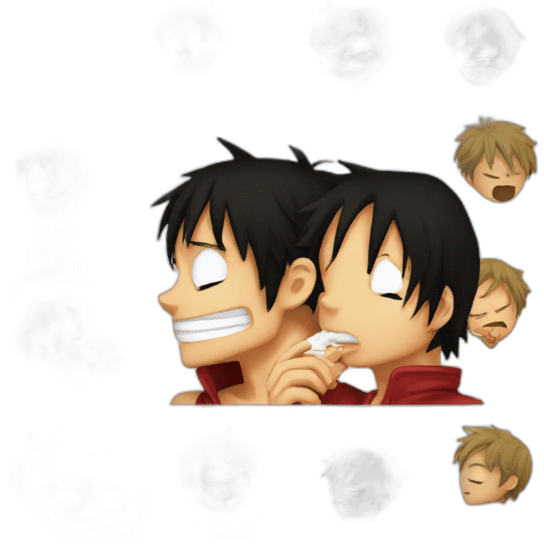 Luffy kiss emoji