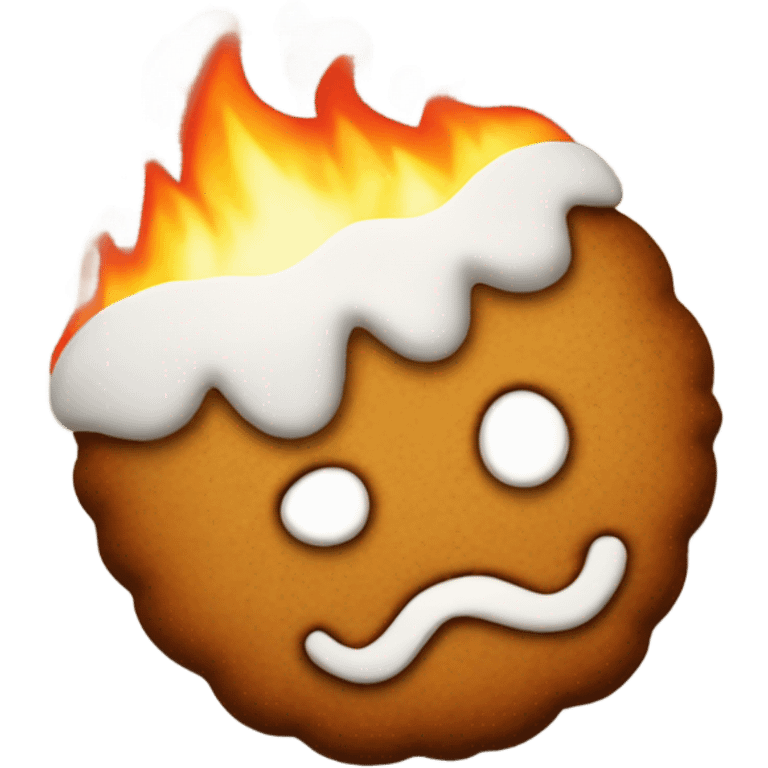 gingerbread on fire emoji