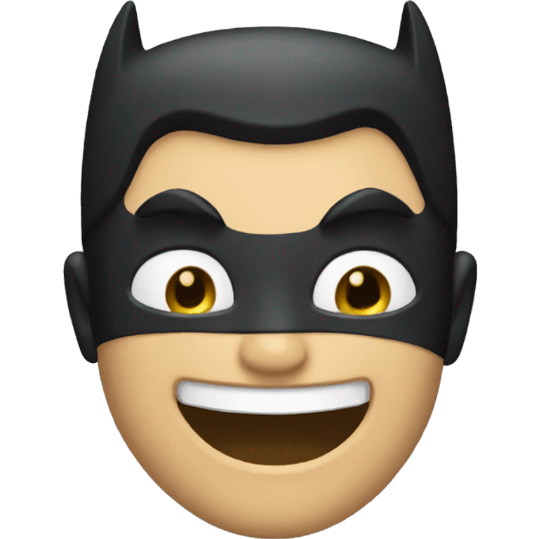 batman emoji expressing happy emotion emoji