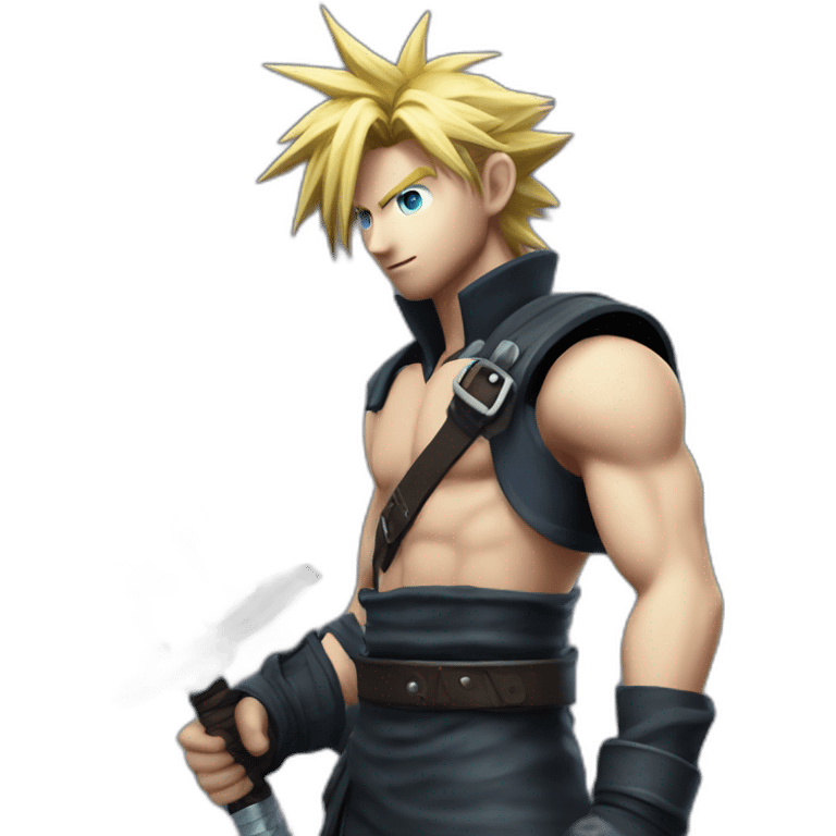 cloud strife with buster sword emoji