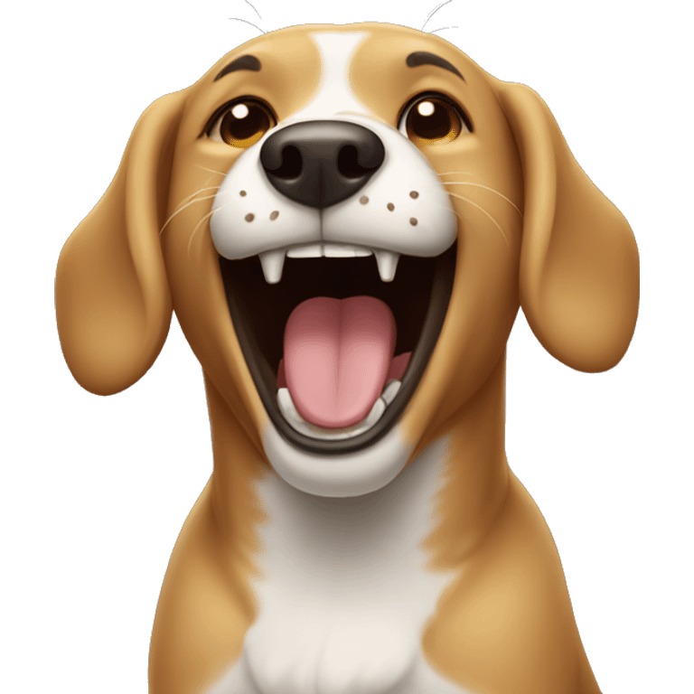 Dog laughing  emoji