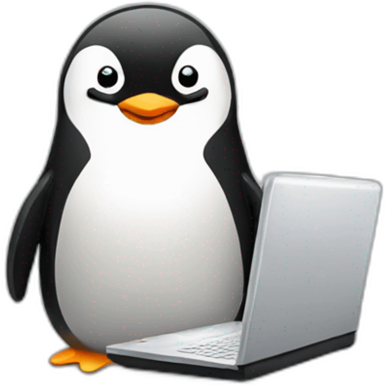 penguin with laptop emoji