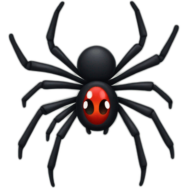 black spider with red eyes emoji