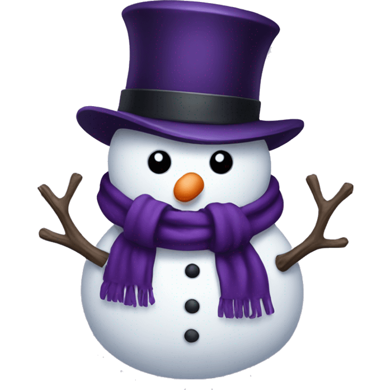 Dark purple snowman emoji