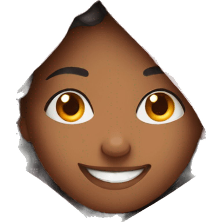 smiling mixed girl under covers emoji