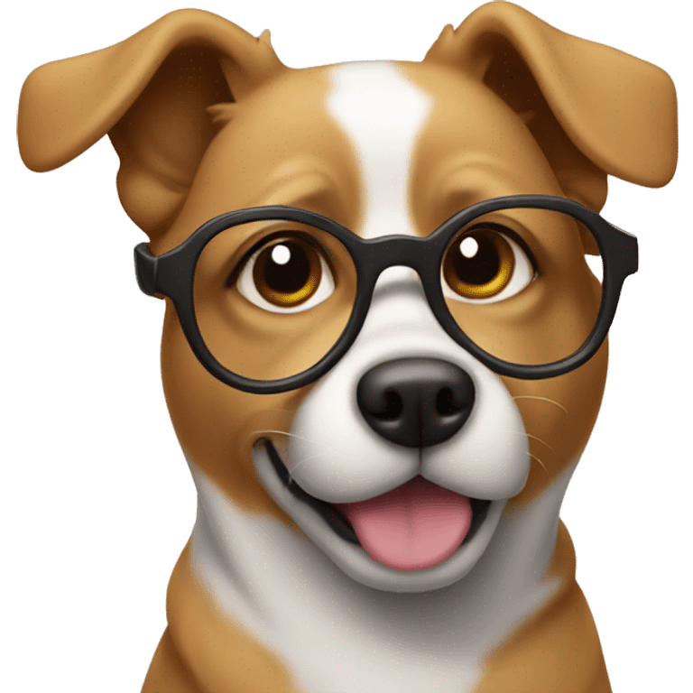 dog wearing glasses  emoji