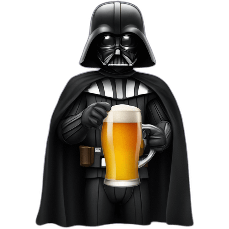 Dark vador qui boit une biere emoji