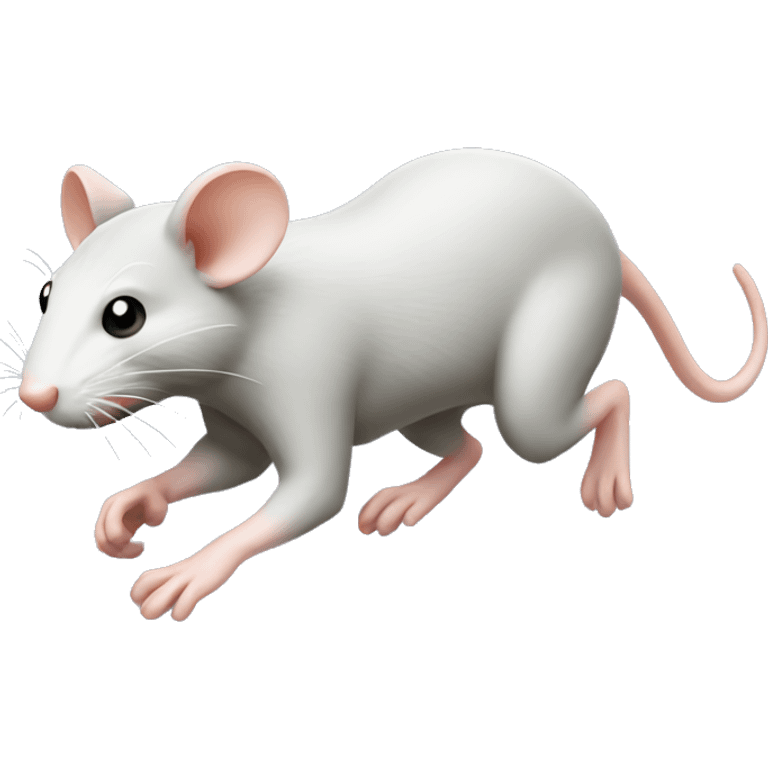 Running rat in the cold emoji