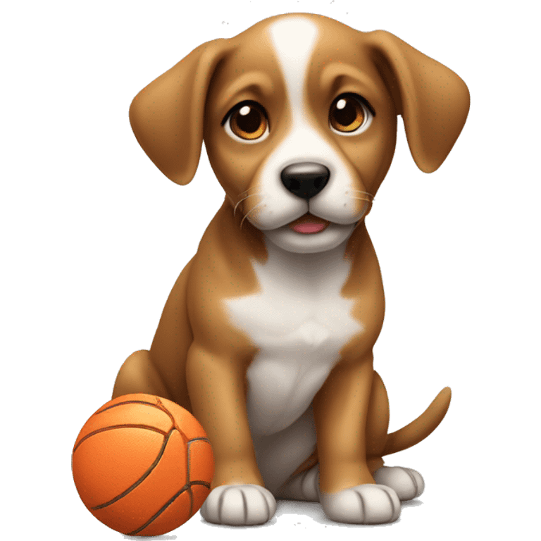 Puppy playing ball emoji