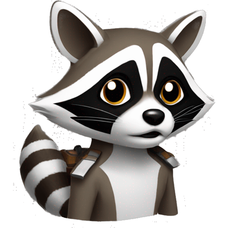 Rocket racoon emoji