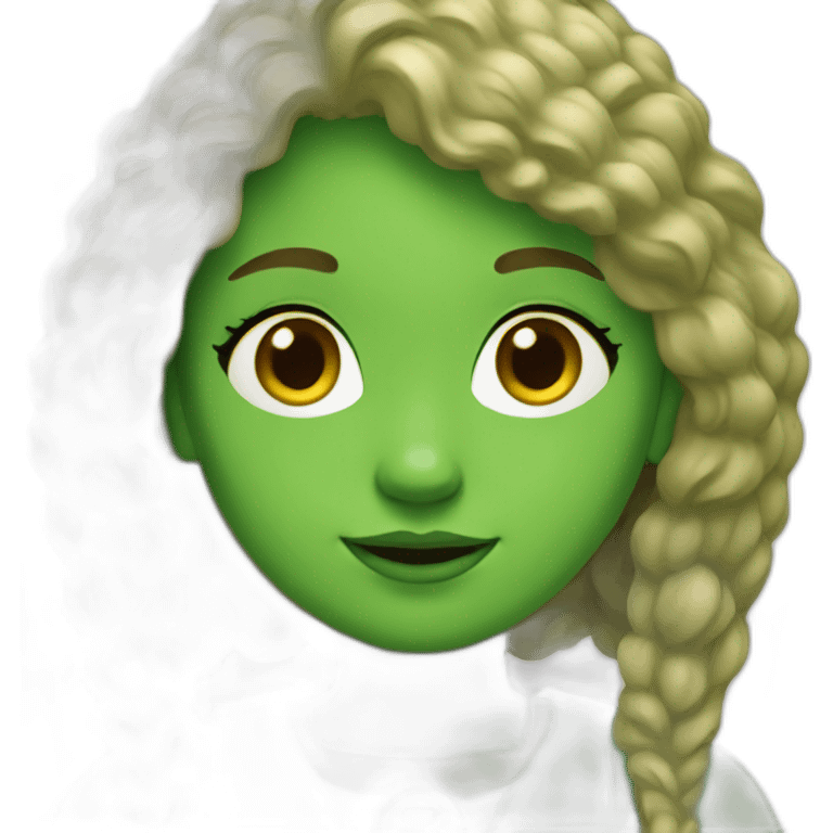 Green Euro-American girl emoji