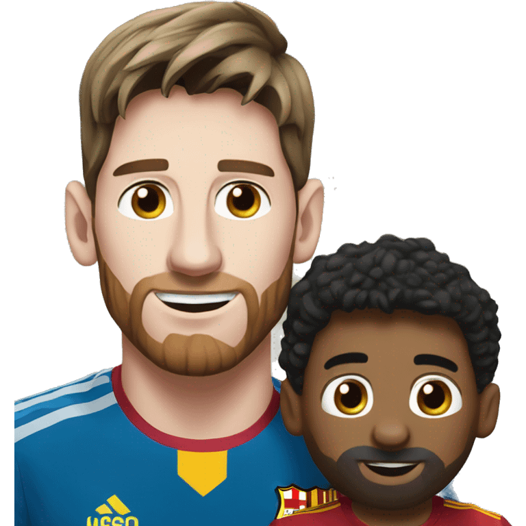 Messi and a dad emoji