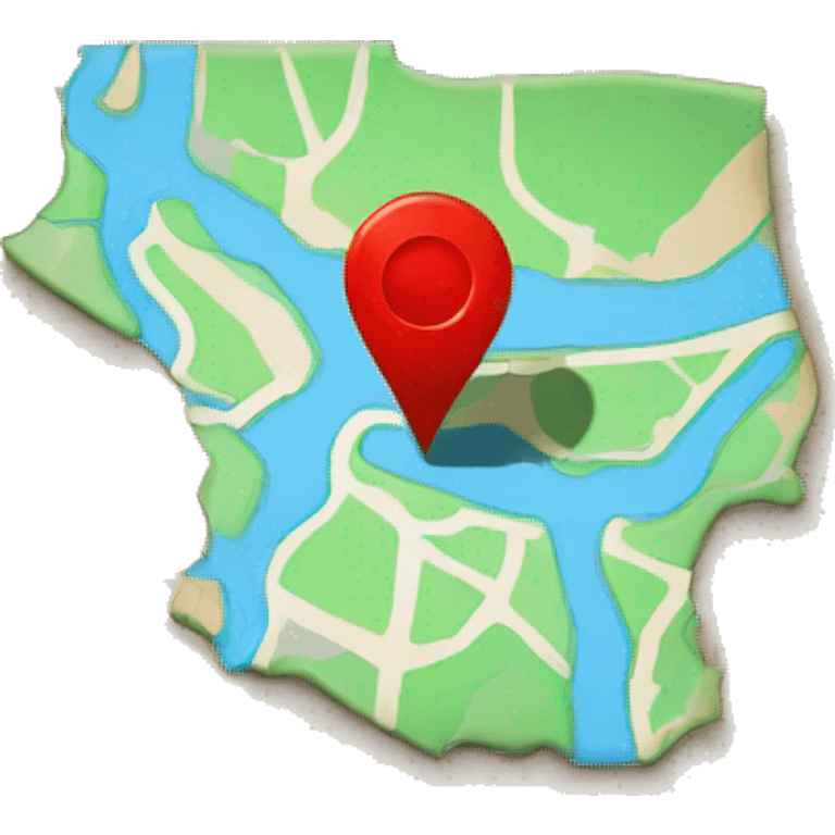 Map with red pin emoji