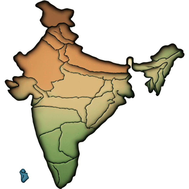 map showing undivided india emoji