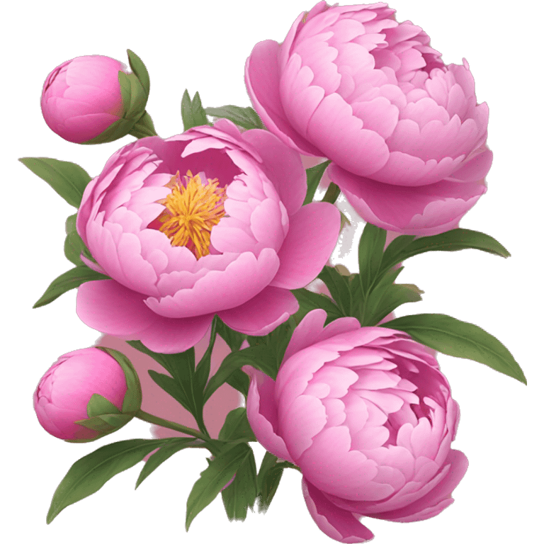 Peony flowers emoji