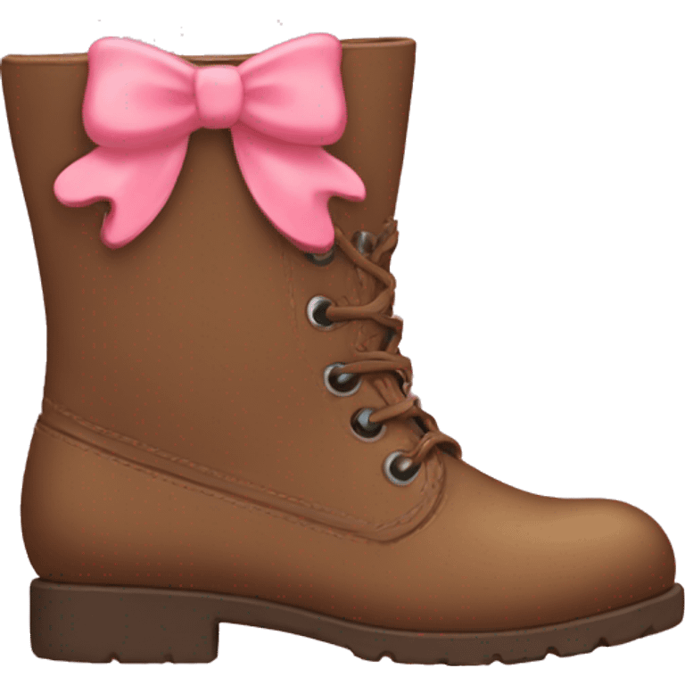 Cute boots with bow emoji