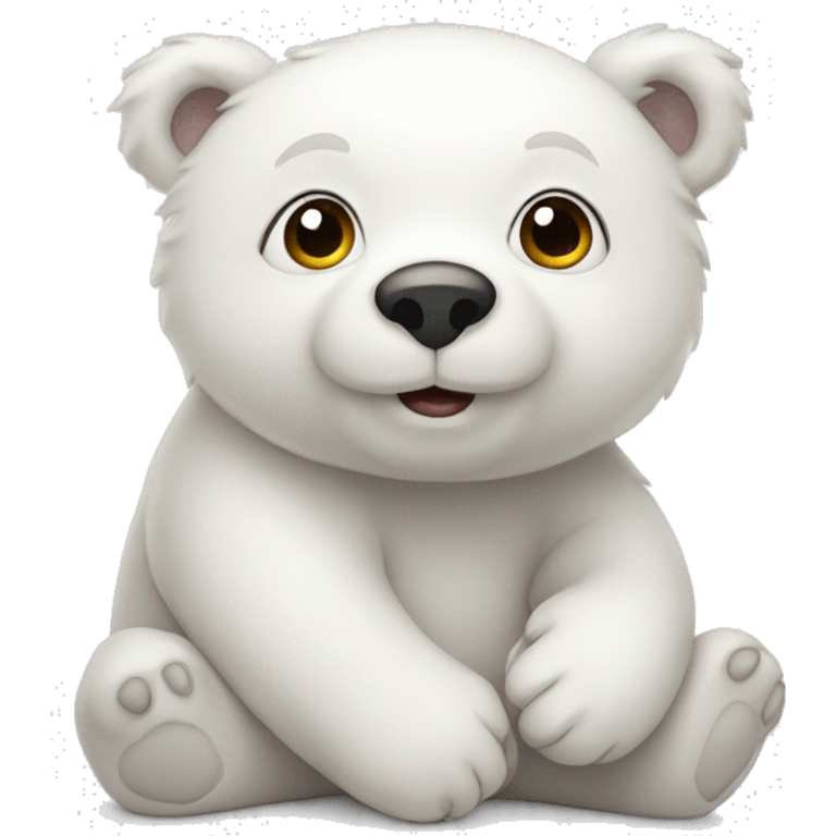 cute white bear emoji