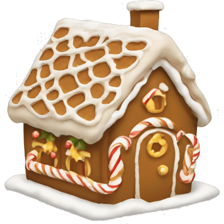 beige Christmas ginger bread house  emoji