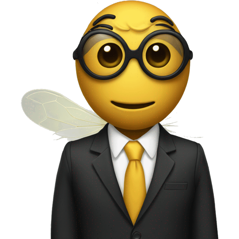 bee in a classic suit emoji