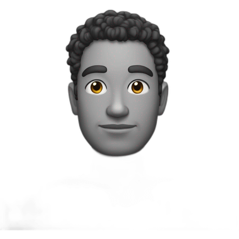 Homme cheveux bouclés noir emoji