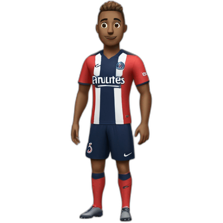 Un coq avec le maillot de foot du PSG emoji