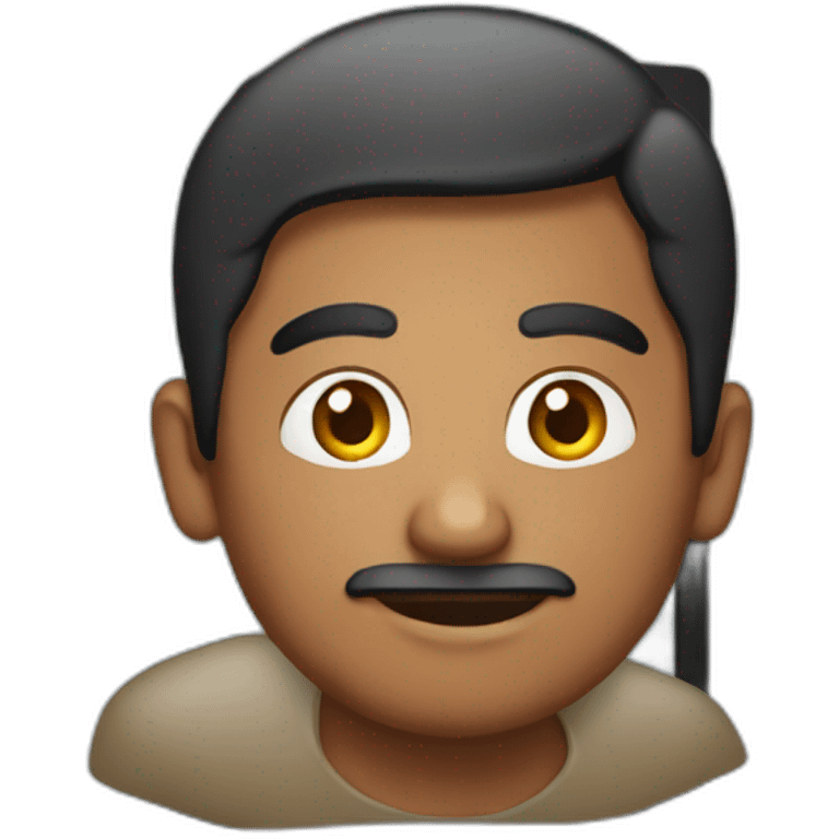 Indian man on computer emoji