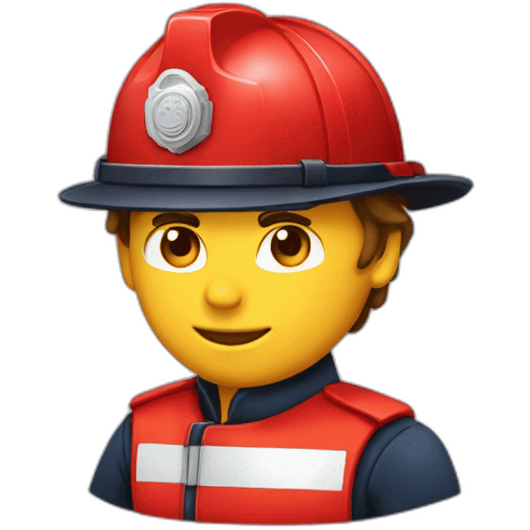 Sapeur pompier en uniforme emoji