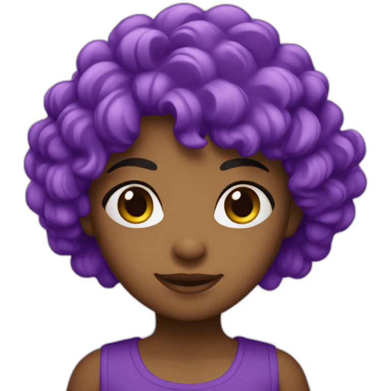 Dustin hair girl purple emoji