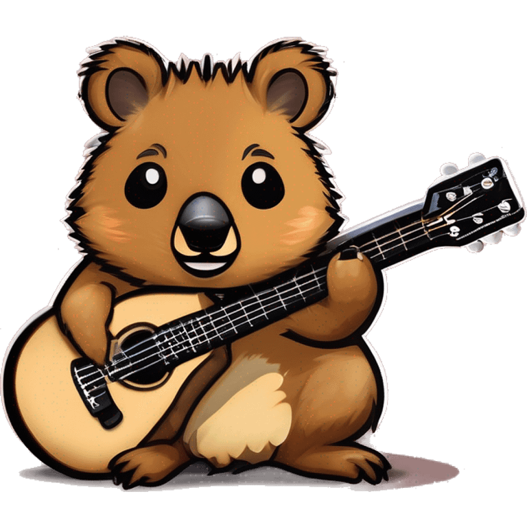 Quokka with guitar emoji