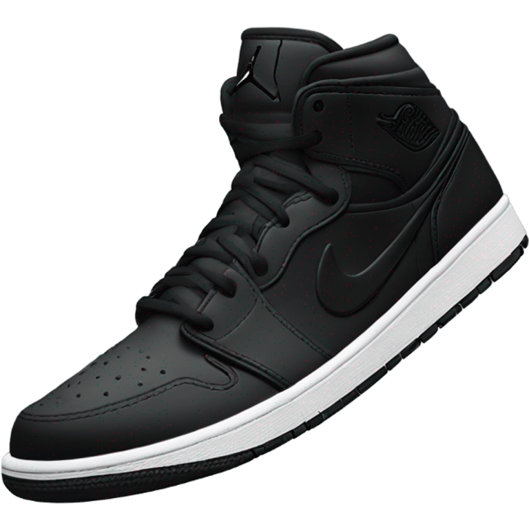 NIKE ALL BLACK JORDAN SHOE emoji