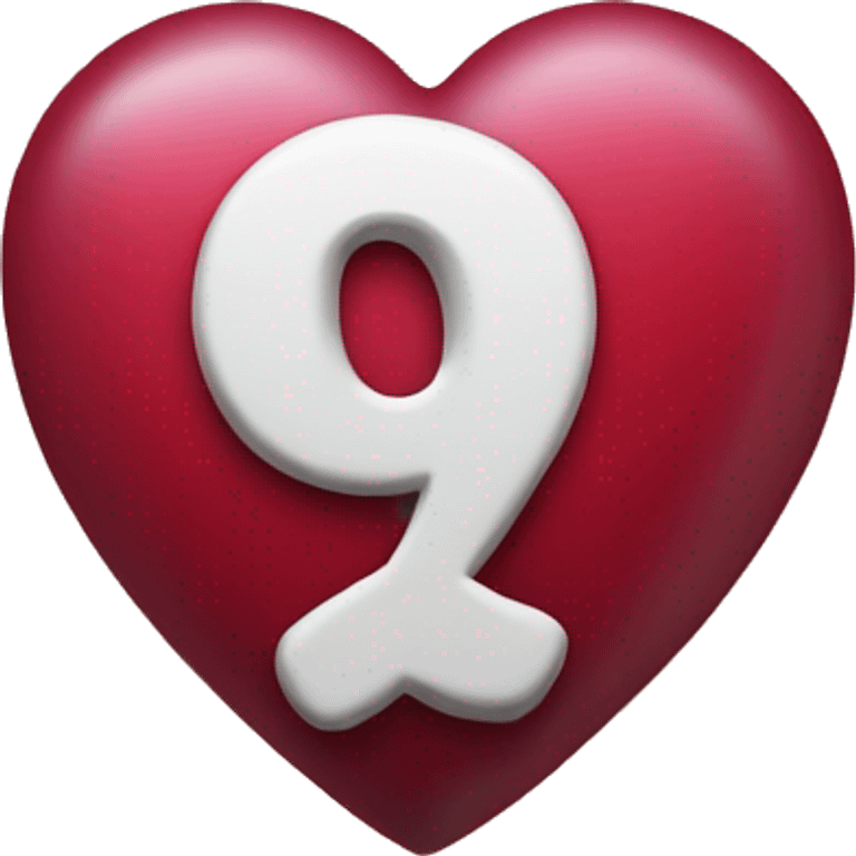 Heart with Q in the middle  emoji